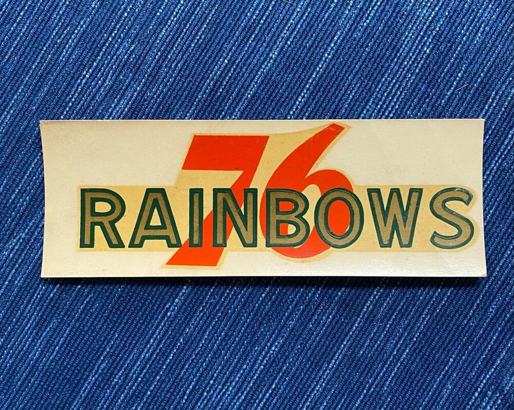 VTG Union 76 Oil Rainbows Decal Label Gas Station Travel Souvenir Advertising